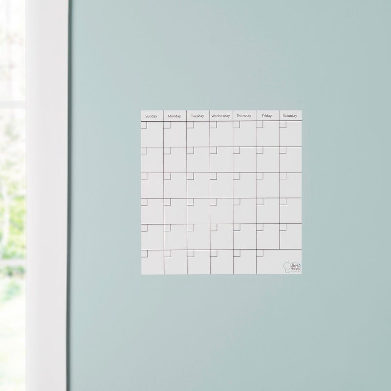 Think Board White Whiteboard Calendar â€“ 14"x14" Self-Adhesive Dry Erase Board for Wall or Fridge â€“ Reusable Writing Surface for Home, Office, Dorm â€“ Peel and Stick, Easy to Clean - Image 1